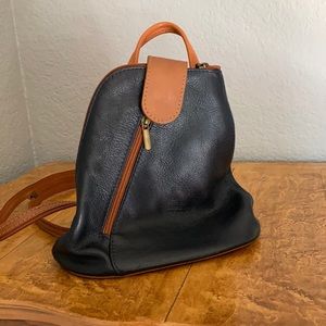 *genuine* Italian leather crossbody / backpack